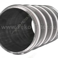Slotted tube. Metal wedge wire filter screen